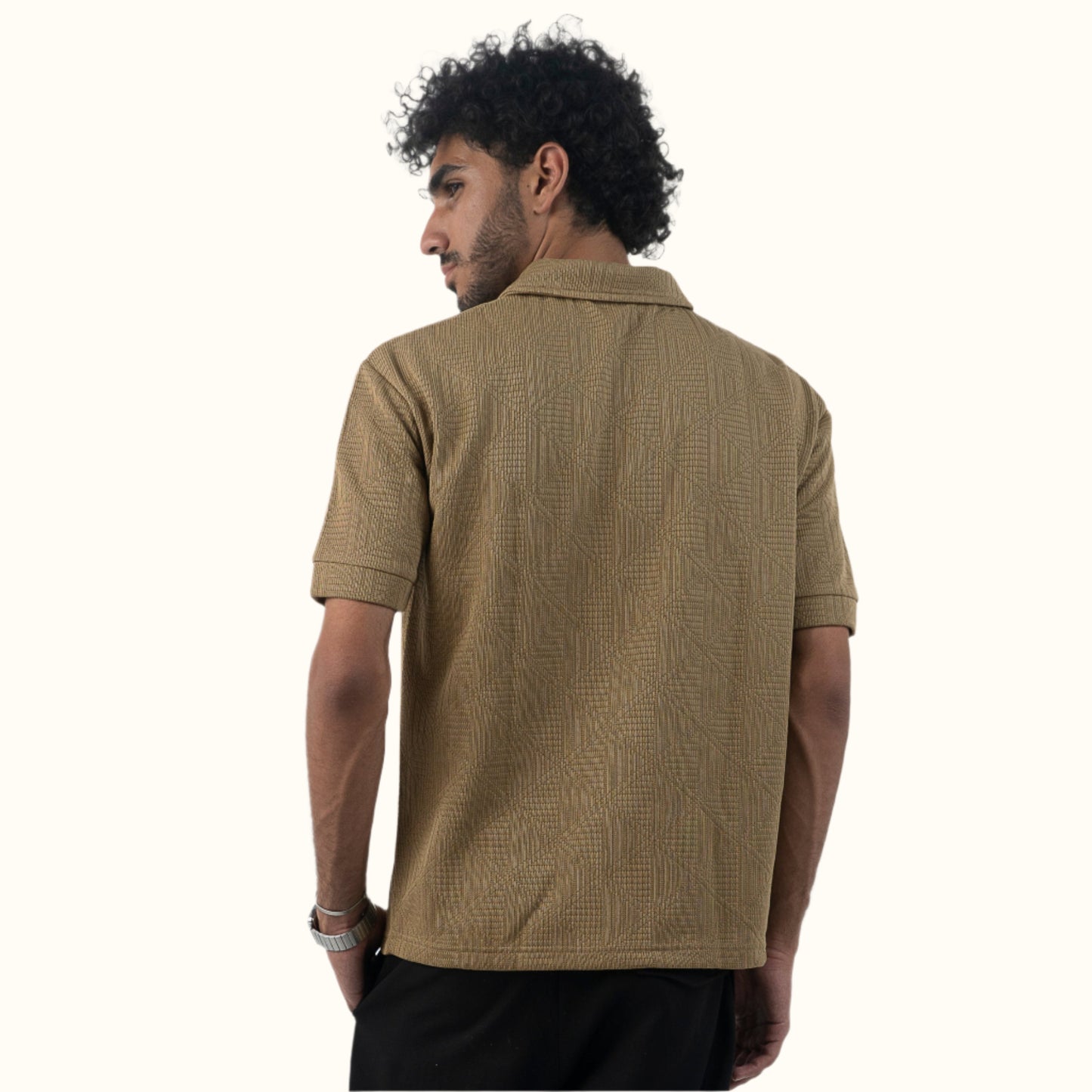 Relaxed Fit-Woody Zip-up Knitted Polo