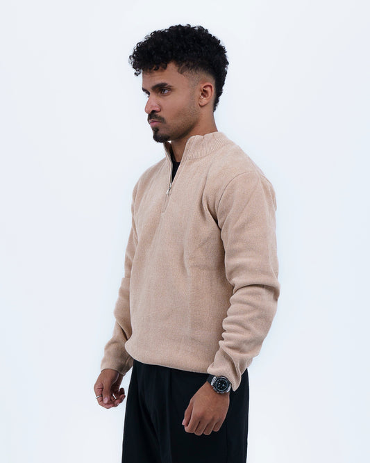 Beige Quarter-Zip