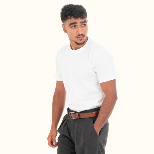 White Basic T-Shirt(Uni Sex)