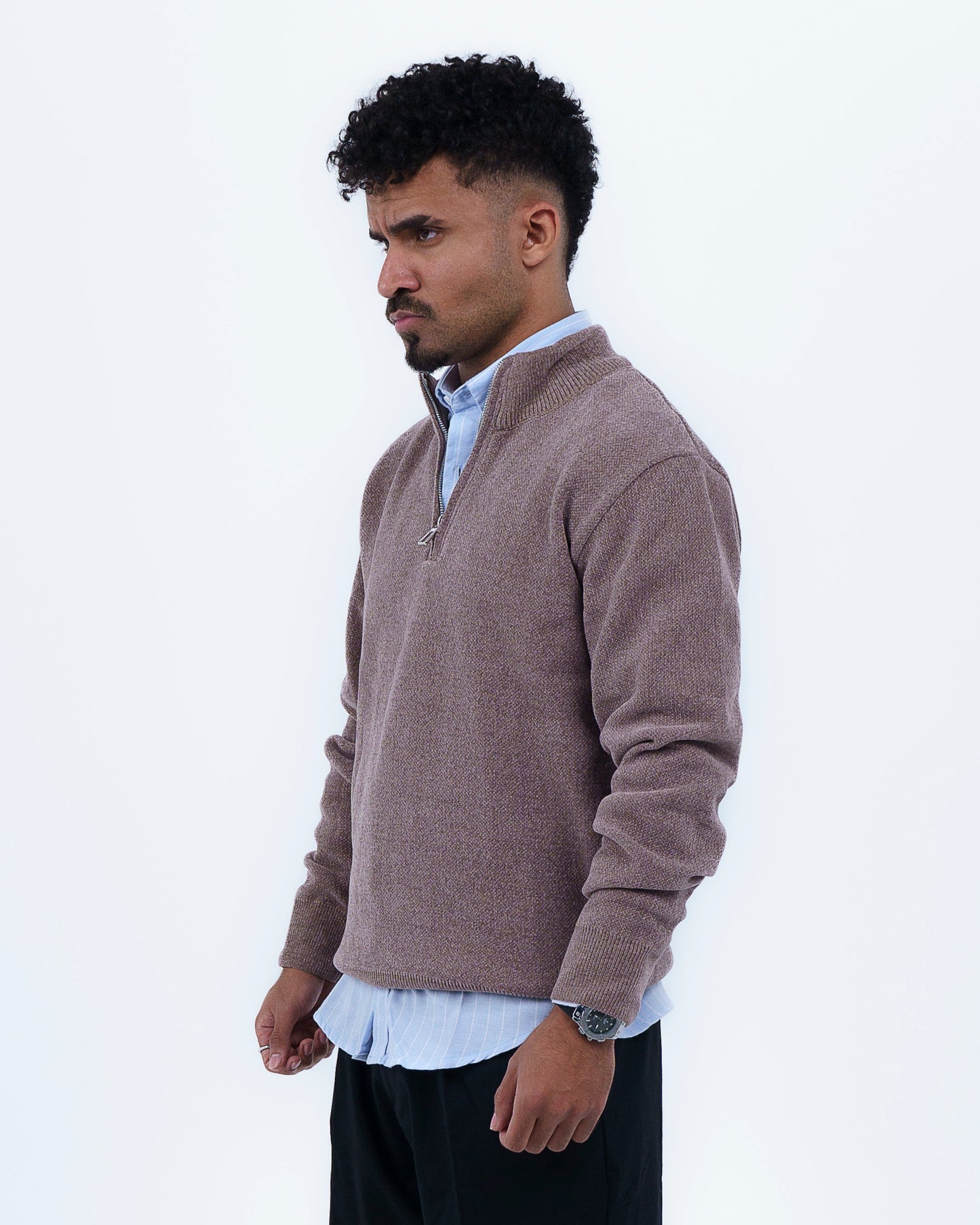 Mocha Quarter-Zip