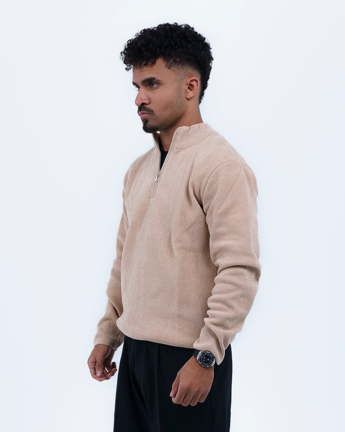 Beige Quarter-Zip
