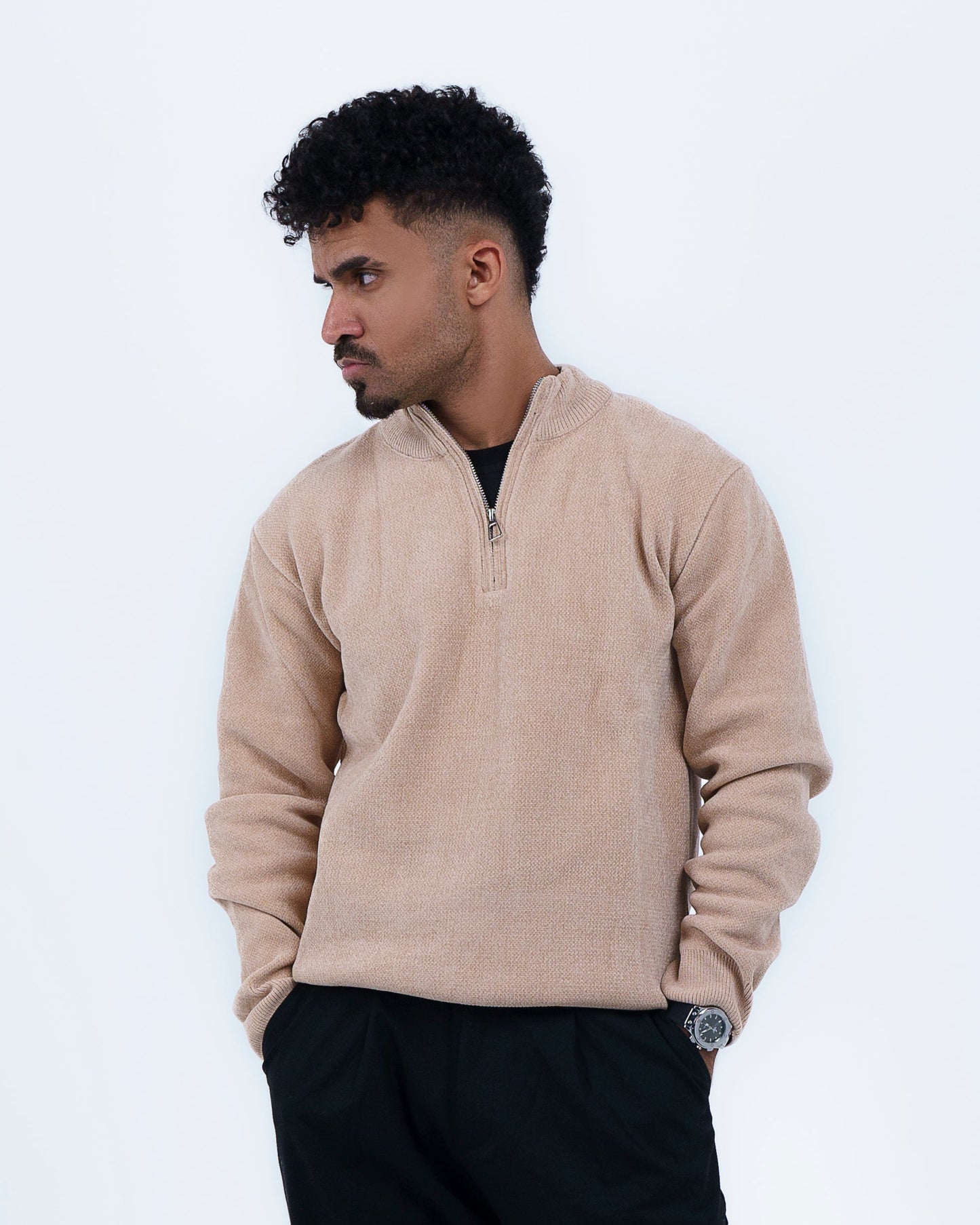 Beige Quarter-Zip