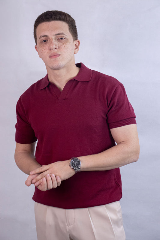 Knitwear V-Neck polo